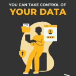 You can take control of your data. A person uses a laptop to manage their personal information and privacy